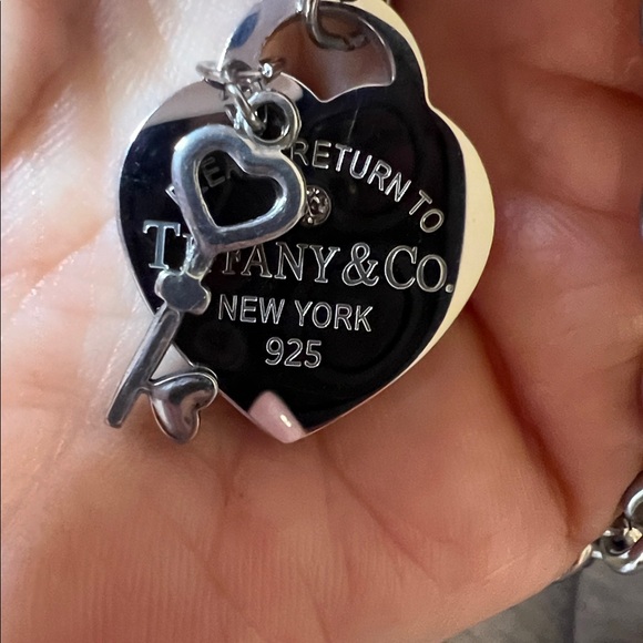 Silver Heart Charm Bracelet and Necklace Set - Picture 8 of 11